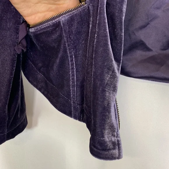 Soft Surroundings Velvet Moto Jacket Size S - Picture 3 of 6